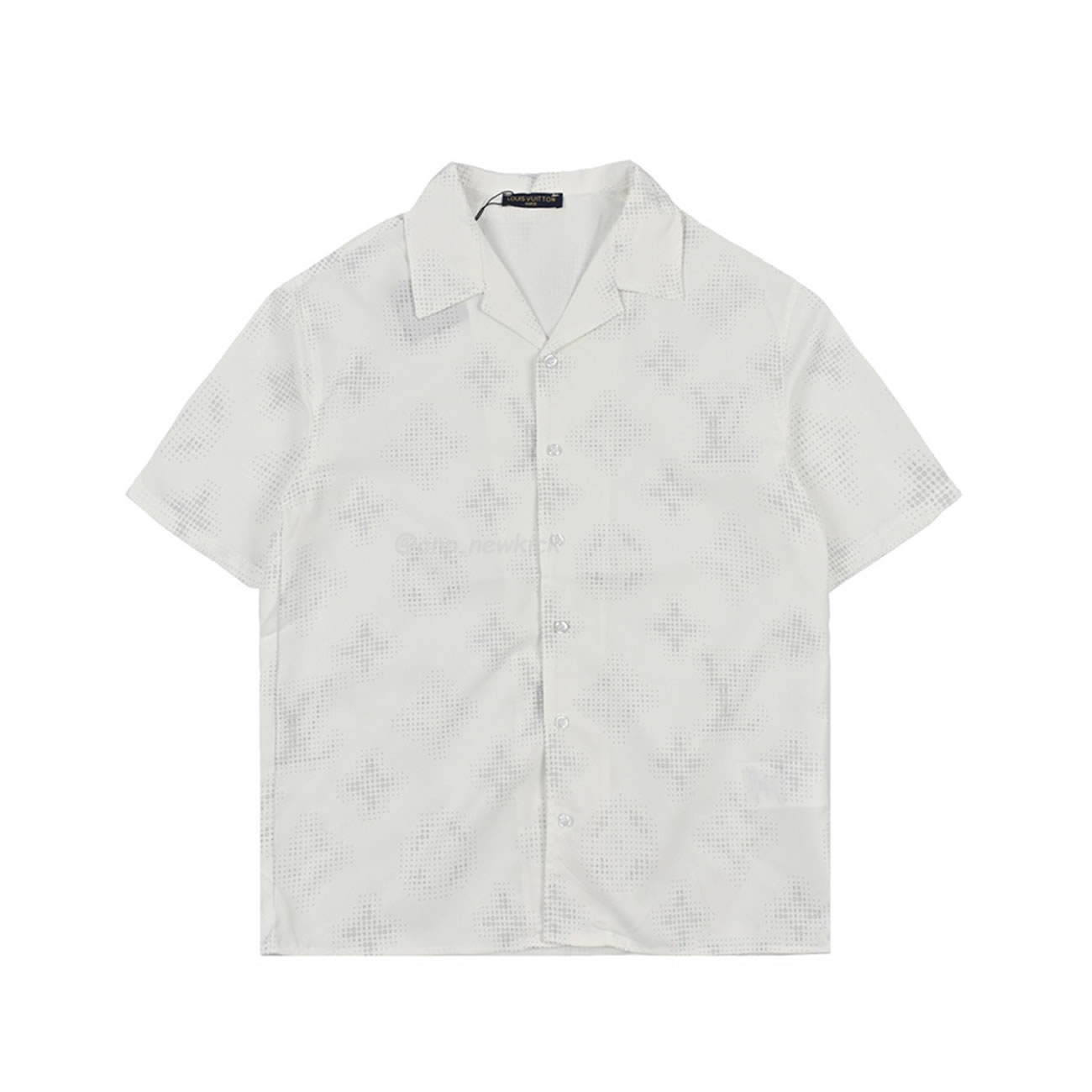 Louis Vuitton 24ss Old Flower Small Logo Short Sleeved Shirt (10) - newkick.cc